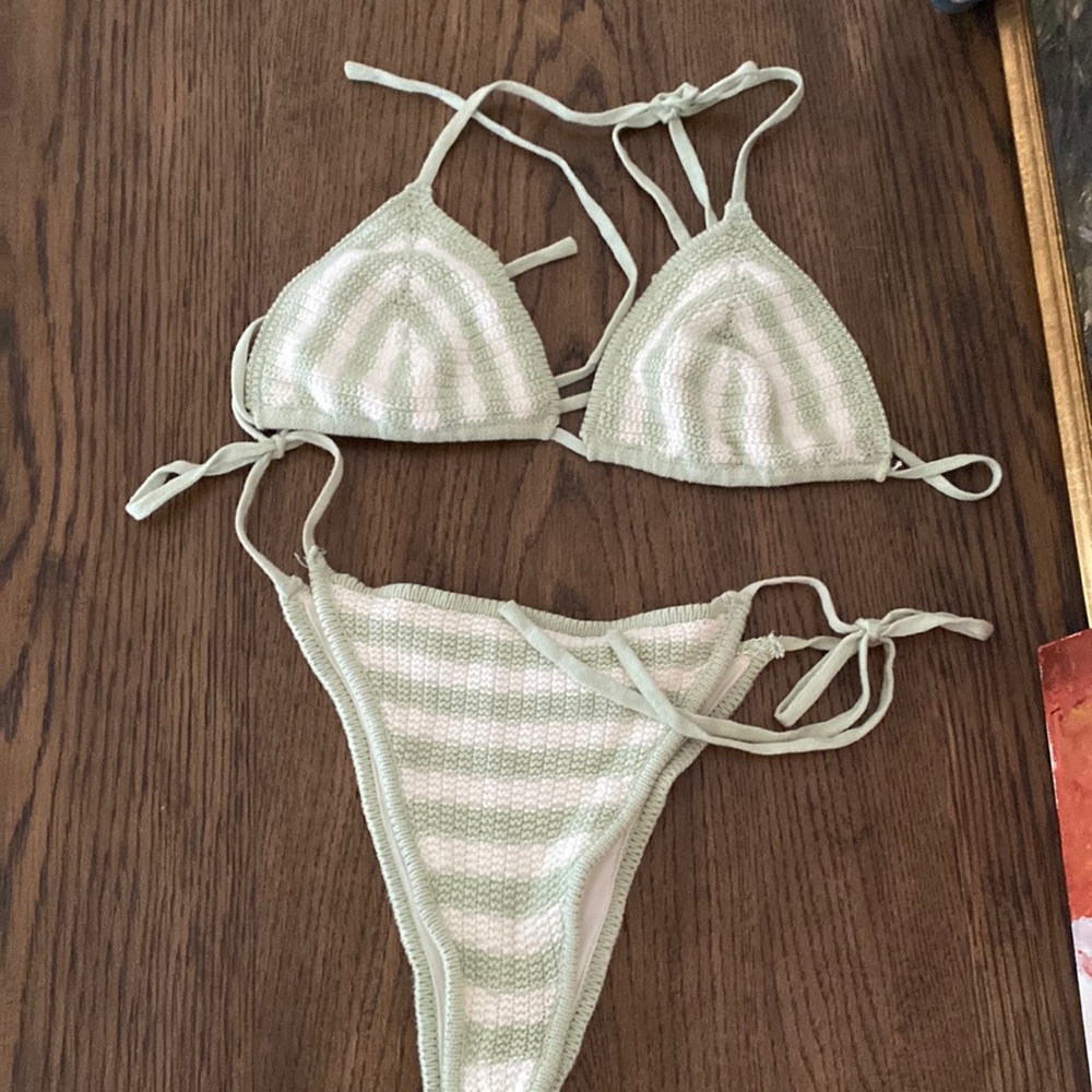Pac sun crochet bikini. Worn only once. Top xs. Bottoms small